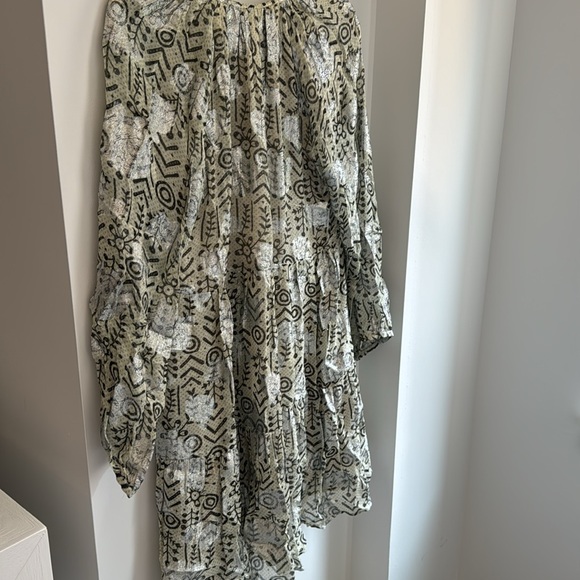 Zara Boho Silver Metallic Dress - Picture 6 of 6